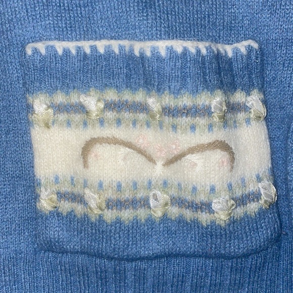 vintage Liz Caliborne flower embroidered cardigan - Picture 2 of 2